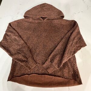 Abercrombie & Fitch Brown Leopard Print Hoodie-M